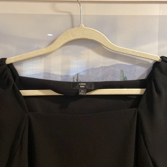 NEW, J. Crew 365 Black Square Neck Blouse, size 10, never worn - Picture 3 of 4
